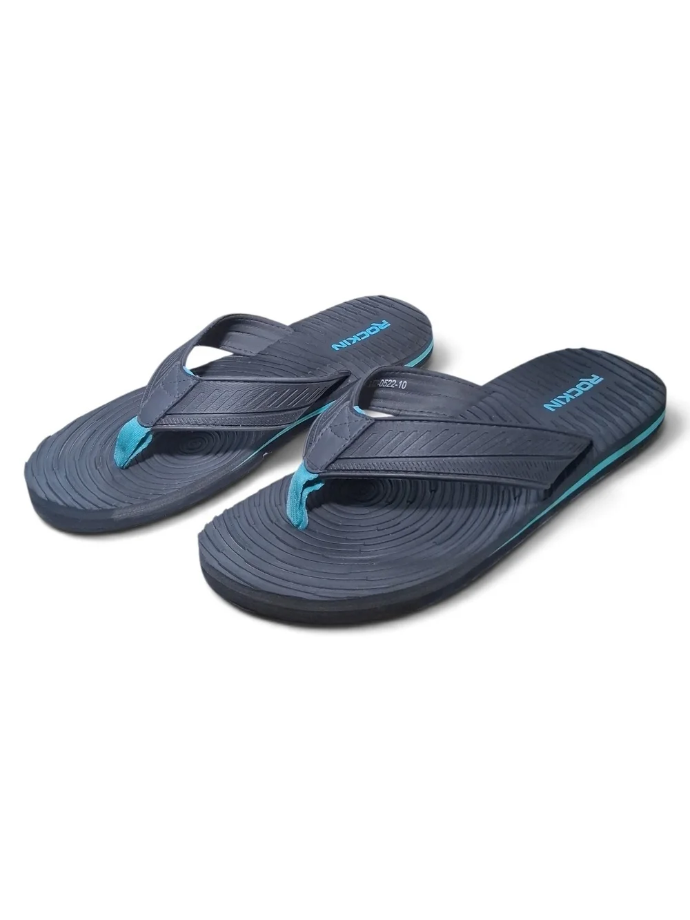 Rockin Navigator Men Flip Flops Charcoal Grey Size 10